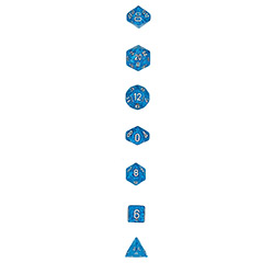 KP00245-ELEMENTAL DICE 7PC WATER