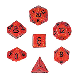 KP00269-ELEMENTAL DICE 7PC SET FIRE