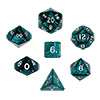 KP02959-PEARLIZED DICE POLYH 7pc EMERALD