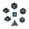 KP02979-PEARLIZED DICE 7PC SET CHARCOAL