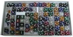 KP03594-GLITTER DICE SAMPLER BOX 97 PCS