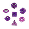 KP09951-TRANSPARENT DICE SET 10PC ORCHID