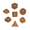 KP10029-GLITTER DICE SET 10PC YELLOW