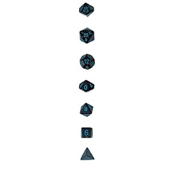 KP13114-ELEMENTAL DICE 7PC SET BLUE