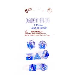 KP19415-LAYERED DICE 7PC BAG MINT BLUE