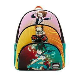 LFMHABK0012-LOUNGEFLY MY HERO ACADEMIA TRIPLE POCKET BACKPACK