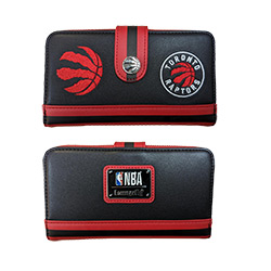 LFNBAWA0007-LOUNGEFLY NBA TORONTO RAPTORS WALLET RED/BLACK