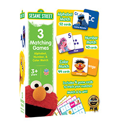 MPC12124-SESAME STREET 3-PACK MATCH GAMES