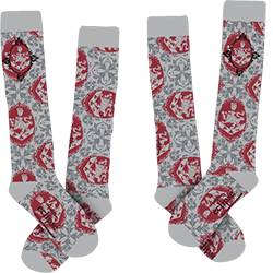 NE22081-TWILIGHT SOCKS:CREST RED EDGED