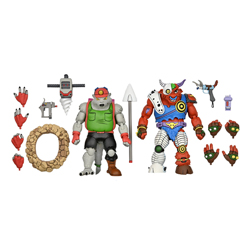 NE54199-TMNT CARTOON 2PK DIRTBAG & GROUNDCHUCK