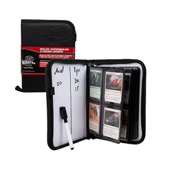 UMB4PDZB-4 POCKET MONSTER BINDER BLACK DELUXE (ZIPPERBOUND)