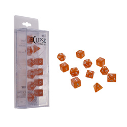 UPDIEC11PO-ECLIPSE SHIMERING ACRYLIC 11 DICE SET PMPKN ORANGE