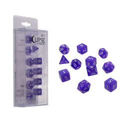 UPDIEC11RP-ECLIPSE SHIMERING ACRYLIC 11 DICE SET ROYAL PURPLE