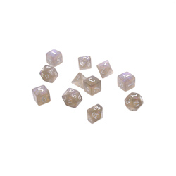 UPDIEC11SG-ECLIPSE SHIMERING ACRYLIC 11 DICE SET SMOKE GREY