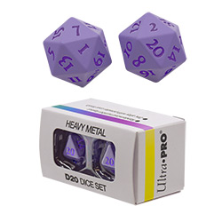 UPDIHMD20VPU-HEAVY METAL 2 D20 VIVID PURPLE DICE SET