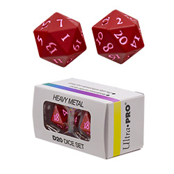 UPDIHMD20VRE-HEAVY METAL 2 D20 VIVID RED DICE SET