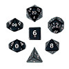 KP02921-OPAQUE DICE 7PC SET BLACK