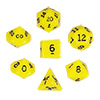 KP02927-OPAQUE DICE 7PC SET YELLOW