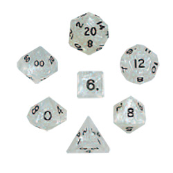 PEARLIZED DICE POLYHEDRAL 7pc GRAY