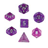 KP02991-TRANSPARENT DICE BOX 7PC ORCHID