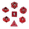 KP02994-TRANSPARENT DICE BOX 7PC RED