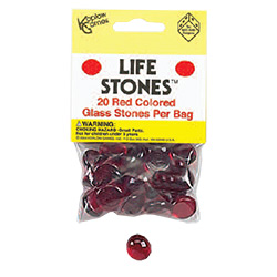 LIFE STONES 20/BAG RED