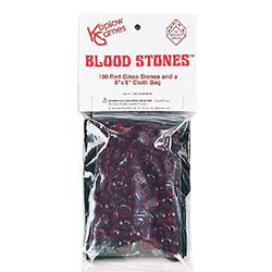 BLOOD STONES W/ BAG 100pc RED