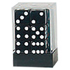 KP08625-OPAQUE DICE D6 16MM 12PC BLACK/WHIT