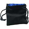 KP09912-DICE BAG VELVET BLACK/BLUE 3.75'' X 4'