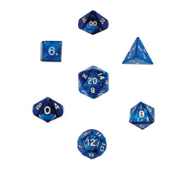 PEARLIZED DICE 10PC SET NAVY