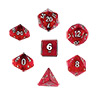 KP09953-TRANSPARENT DICE SET 10PC RED