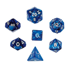 PEARLIZED DICE 10PC SET NAVY