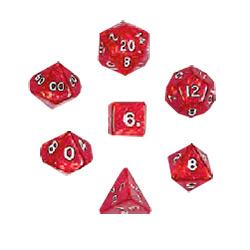 PEARLIZED DICE 10PC SET RED
