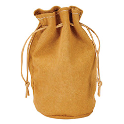 DICE BAG LEATHER POUCH TAN SM 3