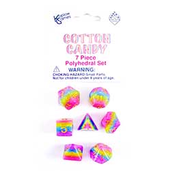 LAYERED DICE 7PC BAG COTTON CANDY
