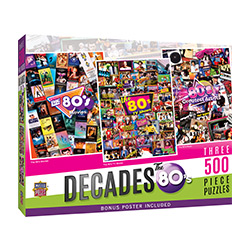 DECADES THE 80'S 3-PACK 500PC PUZZLE
