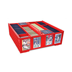 3,200ct COLLECTIBLE PLASTIC CARD BIN RED