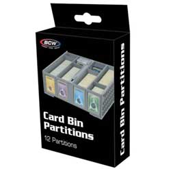 1,600 & 3,200ct COLLECT. CARD BIN PARTITIONS GRAY