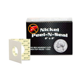 PAPER COIN FLIPS BOXED ADHESIVE NICKEL 100ct