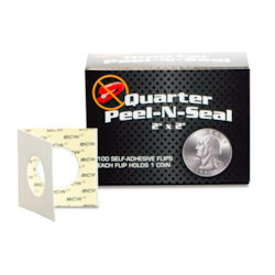 PAPER COIN FLIPS BOXED ADHESIVE QUARTER 100ct