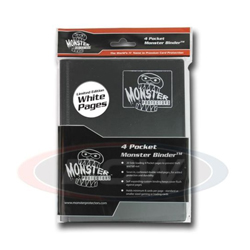 UMB4PBWT-4 POCKET MONSTER PORTFOLIO BLACK W/ WHITE PAGES