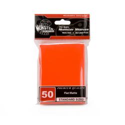 UMBMSLLFNORA-MONSTER SLEEVES STANDARD FLAT MATTE ORANGE 50CT