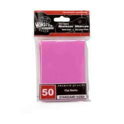 UMBMSLLFNPNK-MONSTER SLEEVES STANDARD FLAT MATTE PINK 50CT