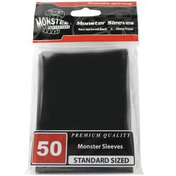 UMBMSLLGNBLK-MONSTER SLEEVES STANDARD GLOSSY BLACK 50CT