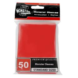 MONSTER SLEEVES STANDARD GLOSSY RED 50ct