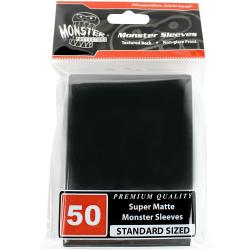 UMBMSLLMNBLK-MONSTER SLEEVES STANDARD SUPER MATTE BLACK 50CT