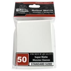 UMBMSLLMNWHT-MONSTER SLEEVES STANDARD SUPER MATTE WHITE 50CT