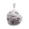 UPPD20DBW-D20 DICE BAG PLUSH GAMER POUCH ARCTIC WHITE