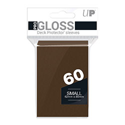 YGO/SMALL SIZE GLOSS BROWN DECK PROTECTORS