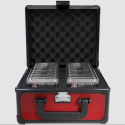 UZC2RRED-ZION CASES SLAB CASE 2 ROW (RED)